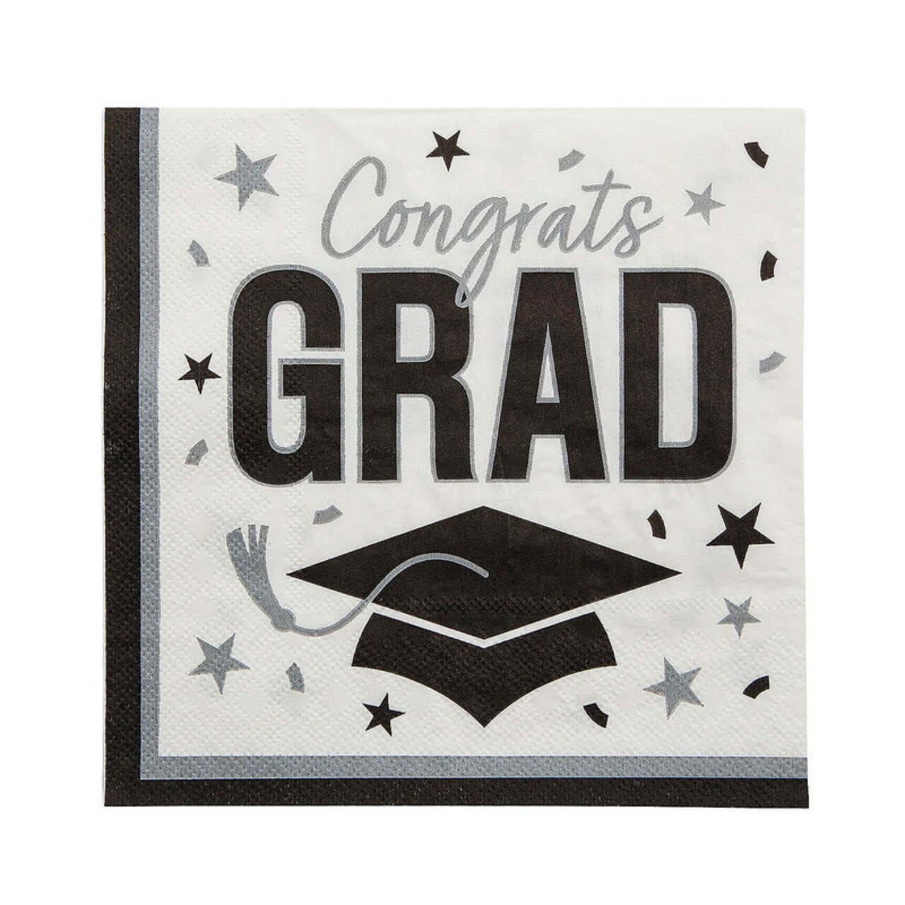 Congrats Grad Party Paper Luncheon Napkins 6.5 Inch Bulk 50 Count